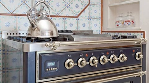 Romantic Villa | Private kitchen | Full-size fridge, oven, stovetop, dishwasher