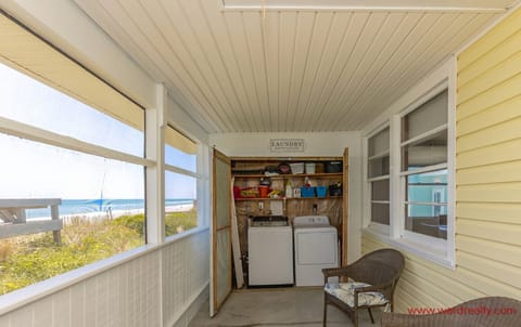 Laundry Room on Covered Porch