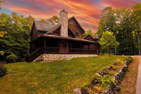 Peaceful cabin on 13 private acres, surrounded by mature trees.