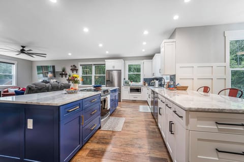 Well-stocked kitchen.