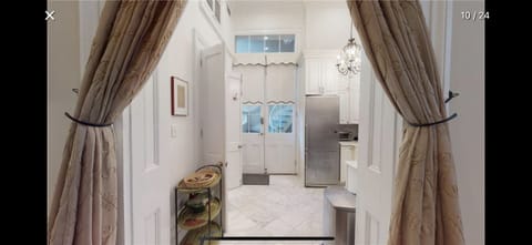 View from living/dining to front door.