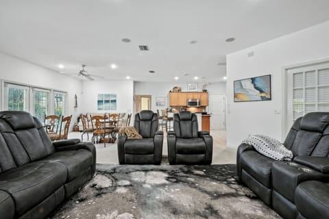 Open concept living area, dining area, and Kitchen.