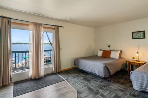 Step out to the beautiful views of Fife Lake at Fife Lake Lodge!