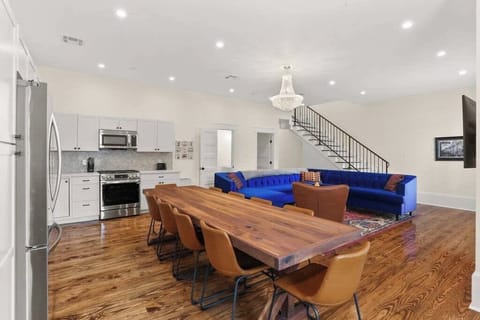 Dining table with seating for 10