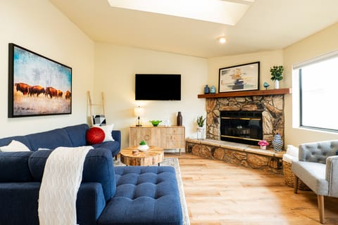 Living Room with Comfortable Seating and TV