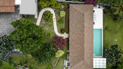 Drone view of the villa 