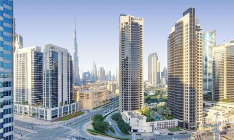 Balcony with Burj Khalifa view