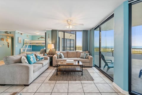 Spacious Living Room with Gulf-Front Patio