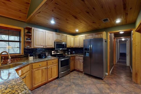 A well appointed kitchen.  