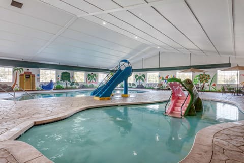 Indoor pool, open 7 AM to 11 PM, sun loungers