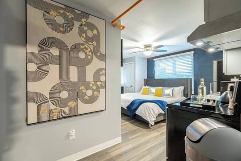 Bright and cozy with modern-rustic touches throughout. 