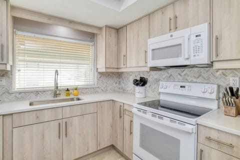 The kitchen is fully stocked for your stay.