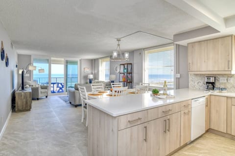 The open floor plan keeps everyone connected.