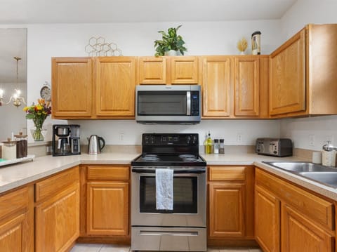 Full kitchen with stainless appliances—cook with ease and enjoy the convenience of home-style meals.