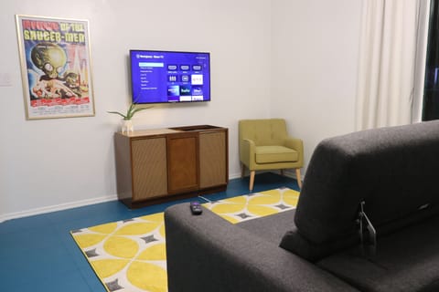 The Smart TV allows you to watch your favorite streaming platform.