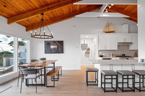 Plenty of seating to gather around and reminisce while sharing a meal.