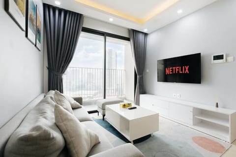 Luxury Apartment, 2 Bedrooms | Living area | 50-inch Smart TV with digital channels, TV, Netflix