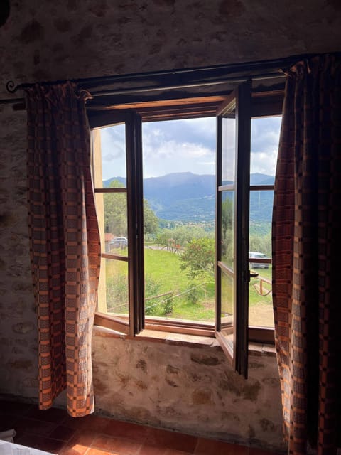 View out the upstairs bedroom window to the South. 
