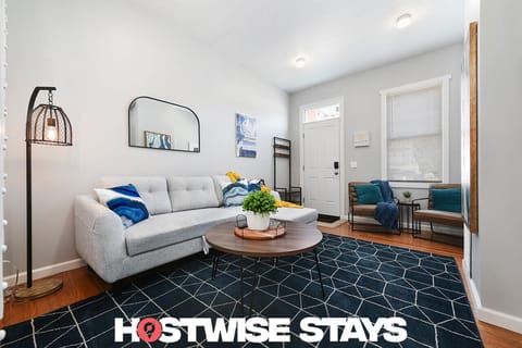 Cozy living room, perfect for relaxing after exploring Pittsburgh!