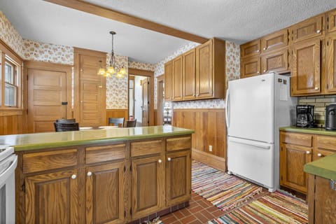 View of the kitchen.