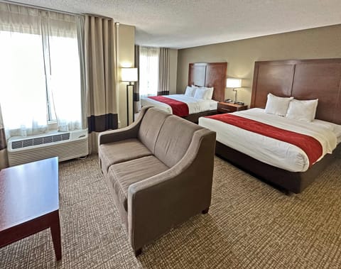 In-room safe, desk, laptop workspace, blackout drapes