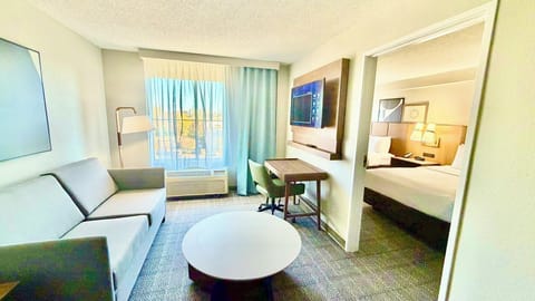 In-room safe, desk, laptop workspace, blackout drapes
