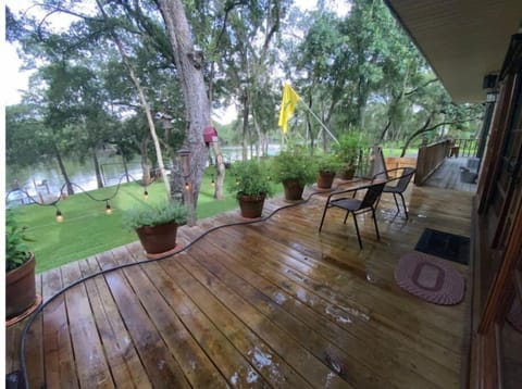 Back deck river view.