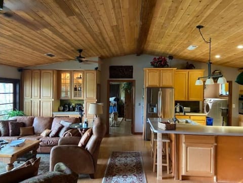 Living room kitchen common area.