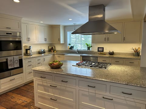 A large gourmet kitchen, roomy enough for many chefs