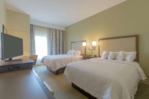 Room, 2 Queen Beds, Non Smoking | Iron/ironing board, wired internet, bed sheets, alarm clocks