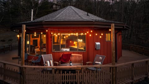 Turn on our party lights for added ambiance.