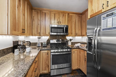 Fresh, stainless steel appliances for your cooking pleasure.