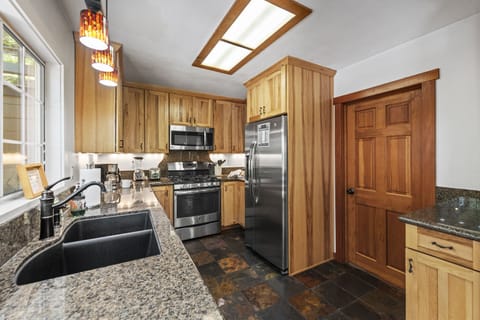 Ample counter space and lots of light in this kitchen!