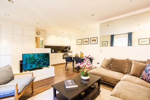 Living room with television