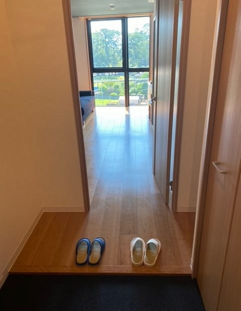 Large window in front of the entrance