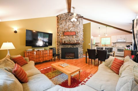 Great Room with view to open kitchen/dining area
