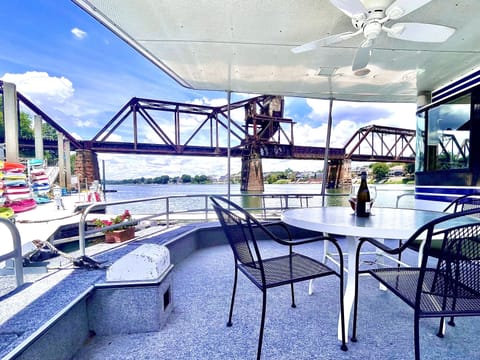 Enjoy your obstacle free view of the still active, 1912 Southern Railway Bridge.