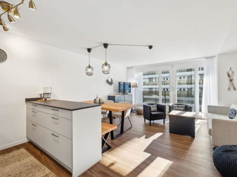 Interior Design, Furniture, Flooring, Floor, Wood, Ceiling, Wood Flooring, Countertop, Kitchen, Room