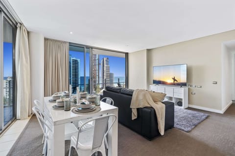 Apartment, 2 Bedrooms, Ocean View | Living area | Flat-screen TV