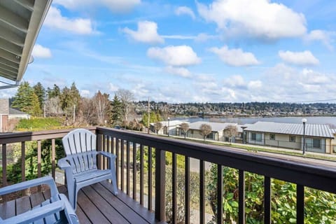 Enjoy your coffee and the fresh morning air from the bay.