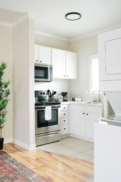 Cook up a storm in our kitchen outfitted with stainless appliances.