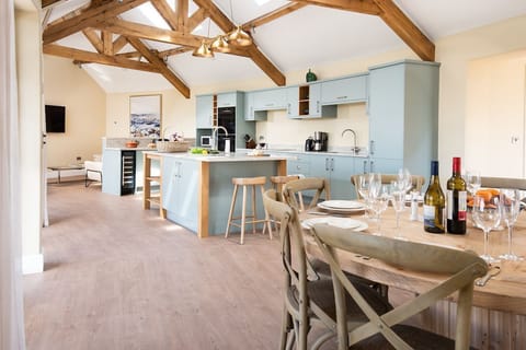Shepherd's House - open-plan dining, kitchen and sitting area