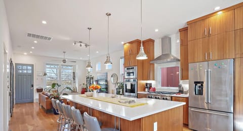 Incredible open concept living space with massive island