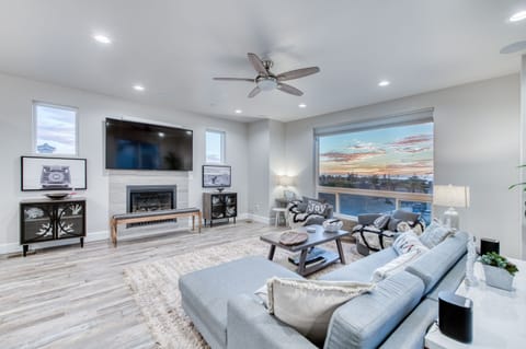 Sunset from the living room at Surf and Sunset.