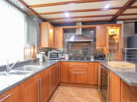 Fridge, dishwasher, electric kettle, toaster