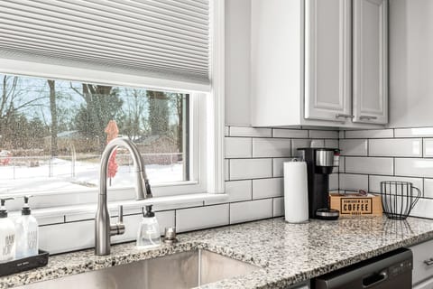 Newly renovated kitchen is stocked with all your cooking essentials