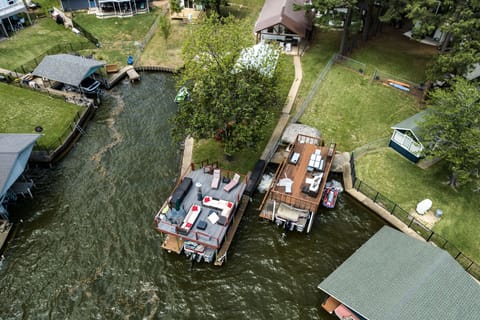 We have a double sized lot - complete with our own boat launch.  