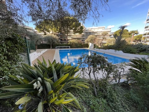 Large pool shared by the Mas de Tanit apartment building. Open during the summer