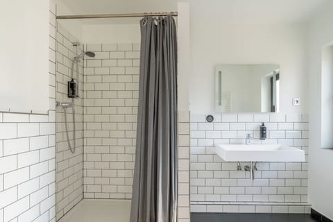 Eco-friendly toiletries, hair dryer, towels