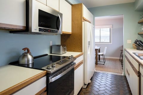 There is a small Keurig style coffee maker on site. Please remember to pack your favorite Keurig coffee and cream/sugar!